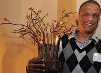 Winner of the Most Promising Designer award - Solomon Van Belling – with his Tree of Light.